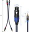 DISINO Dual Female XLR to Dual RCA Cable, Heavy Duty 2-XLR Female to 2 RCA/Phone Plug Male HiFi Stereo Audio Connection Microphone Cable Interconnect Lead Wire - 5 Feet /1. 5 Meters.