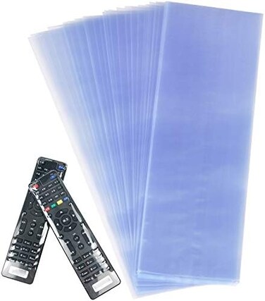 Morepack Remote Control Shrink Wrap Bags,3. 1x11 Inches 100 Pieces Remote Control Cover Protector.