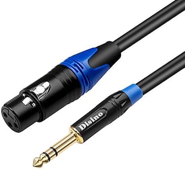 DISINO XLR Female to 1/4 Inch 6. 35mm TRS Stereo Jack Cable, 3 Pin Female XLR to Quarter inch Balanced Signal Interconnect Patch Cord (6. 6 Feet.