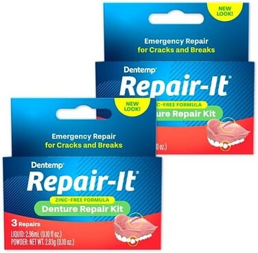 Dentemp D. O. C. Repair-It Advanced Formula Denture Repair Kit 3 ea Pack-2.