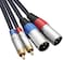 TISINO Dual RCA to XLR Cable, 2 RCA to 2 XLR Male HiFi Stereo Audio Connection Microphone Cable Wire Cord Path Cable - 6. 6 Feet.