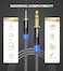 Tisino Mini Jack to Jack Stereo Audio Cable, Nylon Braid 3. 5mm to 6. 35mm TRS Stereo Jack Cable Interconnect Patch Lead Cord for Guitar, Laptop, Speaker, Amplifiers - 1m.