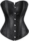 Zhitunemi Women's Bustier Corset Top Sexy Lingerie Sets Black Satin Waist Cincher.