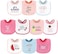 Hudson Baby Unisex Baby Cotton Terry Drooler Bibs With Fiber Filling.