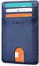 Buffway Mens RFID Blocking Slim Bifold Wallet Minimalist Leather Small Wallets for Men with Cash Pocket and Card Holder Slots.