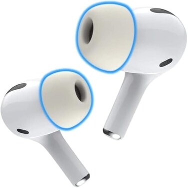 AutoLine Pro Foam Masters Memory Foam Ear Tips for AirPods 1st2nd GenComfortableSecureBetter Noise CancellationVersion 3. 0 Replacement Buds (Small, Med, Large - 3 Pairs, White.
