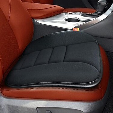 RaoRanDang Thick Seat Cushion Memory Foam Car Seat Cushion Pad for Car Driver Seat Office Chair, Thickened Black.