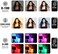 مصباح فيديو Pixel G1s RGB مع تحكم عبر التطبيق، مزود ببطارية LED مدمجة قابلة لإعادة الشحن بقوة 12 وات، و10 تأثيرات إضاءة شائعة، ومؤشر تجسيد اللون ≥97، ومصباح فيديو RGB بنطاق ألوان 2500-8500 كلفن مع هيك