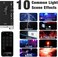 مصباح فيديو Pixel G1s RGB مع تحكم عبر التطبيق، مزود ببطارية LED مدمجة قابلة لإعادة الشحن بقوة 12 وات، و10 تأثيرات إضاءة شائعة، ومؤشر تجسيد اللون ≥97، ومصباح فيديو RGB بنطاق ألوان 2500-8500 كلفن مع هيك