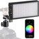 مصباح فيديو Pixel G1s RGB مع تحكم عبر التطبيق، مزود ببطارية LED مدمجة قابلة لإعادة الشحن بقوة 12 وات، و10 تأثيرات إضاءة شائعة، ومؤشر تجسيد اللون ≥97، ومصباح فيديو RGB بنطاق ألوان 2500-8500 كلفن مع هيك