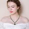EleQueen Women's Wedding Bridal Jewelry Set for Brides Bridesmaids, Crystal Teardrop Necklace Dangle Earrings Jewellery for Party Prom.