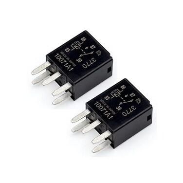 HOPUT قطعتان G8V-RH-1C7T-R-DC12 - مرحل طاقة، 12 فولت تيار مستمر 7866 D1780C 301-1C-C-R1-U01 مرحل متعدد الأغراض أسود من المعدات الأصلية لشركة جنرال موتورز لمرحل مضخة الوقود.