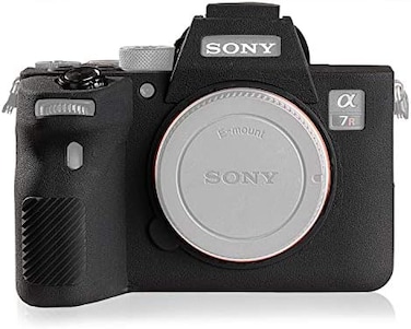 جراب STSEETOP Sony A7RIV، غطاء حماية احترافي قابل للفصل مصنوع من مطاط السيليكون، متوافق مع Sony A7RIV A7R4 (أسود).