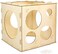 Auihiay 2-10 Inch Collapsible Wood Balloon Sizer Box Cube, Balloon Size Measurement Tool for Balloon Decorations, Balloon Arches, Balloon Columns (9 Holes.