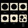 Auihiay 2-10 Inch Collapsible Wood Balloon Sizer Box Cube, Balloon Size Measurement Tool for Balloon Decorations, Balloon Arches, Balloon Columns (9 Holes.