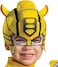 Disguise Bumblebee Costume, Toddlers Muscle Transformer Costumes for Boys, Padded Character Jumpsuit, Toddler Size Medium (3T-4TYellow (104909M.