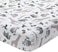 Lambs &amp; Ivy LambsIvy Baby Jungle Animals White/Gray/Taupe Cotton Fitted Crib Sheet.