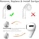 Earbudz Airpod Pro Replacement Tips Covers for Apple Airpods 3 - Small, Medium and Large (White.