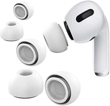 Earbudz Airpod Pro Replacement Tips Covers for Apple Airpods 3 - Small, Medium and Large (White.