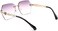 FEISEDY Rimless Sunglasses for Women Metal Square Frame Fashion Diamond Oversized lens Sun Glasses B2567.