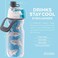 O2COOL Mist 'N Sip Kids Misting Water Bottle 2-in-1 Mist And Sip Function With No Leak Pull Top Spout 12oz (Sharks.