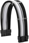 Formulamod Sleeve Extension Power Supply Cable Kit 18AWG ATX 24PEPS 8-PPCI-E8-P with Combs for PSU to Motherboard/GPU Fm-NCK3 (Black Silver White.