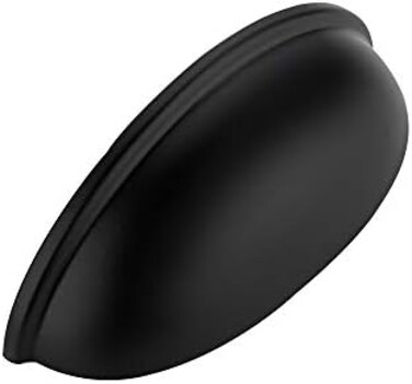 Ravinte 5 Pack 3" Drawer Pulls Flat Black Cabinet Cup Pulls Kitchen Hardware Cabinet Handles Drawer Handles Knobs 3 inch Hole Center.