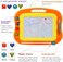 BABLOCVID (Orange- Magnetic Drawing Board Toddler Toys for Boys Girls, 43cm Magna Erasable Doodle board for Kids A Colourful Etch Education Sketch Doodle Pad Toddler Toys for Age 3 4 5 6 7 Year Old bo