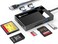WARRKY SD Card Reader 7 IN 1, Multi Card Reader Hub for 3 USB 3. 0, 4 Memory Cards [Fast, Simultaneous, Versatile] for CF, CFI, TF, SDXC, SDHC, SD, MMC, Micro SDXC, Micro SD, Micro SDHC, MS, UHS-I.