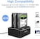 ikuai SATA to USB 3. 0 Dual Bay Hard Drive Dock for 2. 5"/3. 5" SATA HDD SSD with SD TF Card Reader 2 USB 3. 0 Port and Offline Clone Function External Hard Drive Docking Station (2X20TB and UASP Supp