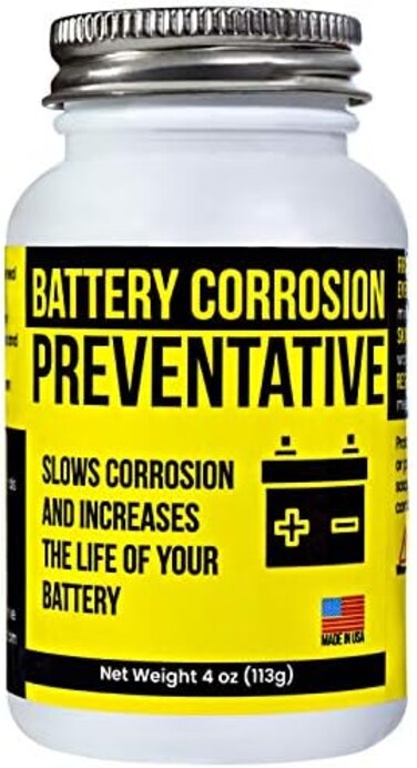 MISSION AUTOMOTIVE 4 Oz Brush-On Oil-Based Battery Corrosion Preventative - Made in USA - Prevents RustCorrosion, Increases Life of Battery, Does Not Dry or Evaporate by Mission Automotive.