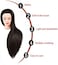 MORRIS 28Inch Mannequin Head With Synthetic Fiber Hair Styling Training Manikin Cosmetology Doll Head With Clamp Stand (Black.