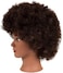 MORRIS (color-SY-01- Mannequin Head 100% Human Hair Training Head Afro Hair Manikin Head African American Training Hair Head Manikin Cosmetology Doll for Hairdresser Practise Styling Braiding with Cla