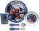 Zak Designs Marvel Spider-Man - 5-Piece Dinnerware Set - Durable PlasticStainless Steel - Includes Tumbler, 8-Inch Plate, 6-Inch Bowl, ForkSpoon - Suitable for Kids Ages 3.