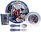 Zak Designs Marvel Spider-Man - 5-Piece Dinnerware Set - Durable PlasticStainless Steel - Includes Tumbler, 8-Inch Plate, 6-Inch Bowl, ForkSpoon - Suitable for Kids Ages 3.