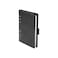 by 
		 Oxford Oxford 6-Ring Professional Notebook, 7 x 22. 8 cm, Refillable Ivory Paper, 100 Sheets, Black Faux Leather Cover (90004.