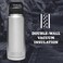 زجاجة YETI Rambler سعة 36 أونصة، معزولة بتفريغ الهواء، مصنوعة من الفولاذ المقاوم للصدأ مع غطاء للشرب السريع، مصنوعة من الفولاذ المقاوم للصدأ.