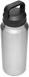 زجاجة YETI Rambler سعة 36 أونصة، معزولة بتفريغ الهواء، مصنوعة من الفولاذ المقاوم للصدأ مع غطاء للشرب السريع، مصنوعة من الفولاذ المقاوم للصدأ.
