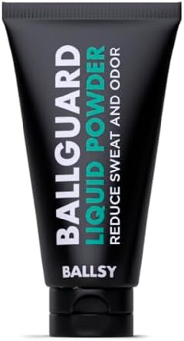مزيل عرق Ballsy Ballguard، بودرة سائلة، حماية من الاحتكاك في منطقة العانة.