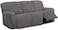 Easy-Going 8 Pieces Microfiber Stretch Sectional Recliner Sofa Slipcover Soft Fitted Fleece 3 Seats Couch Cover Washable Furniture Protector with Elasticity for Kids Pet(Recliner Sofa, Light Gray.