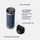 زجاجة YETI Rambler سعة 18 أونصة، معزولة بتفريغ الهواء، مصنوعة من الفولاذ المقاوم للصدأ مع غطاء للشرب السريع، لون كحلي.