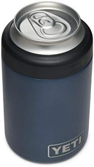 حافظة مشروبات YETI Rambler Colster، مصنوعة من الفولاذ المقاوم للصدأ، حافظة للمشروبات، لون كحلي، سعة 12 أونصة (330 مل).
