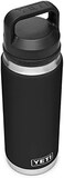YETI Rambler 26 oz Bottle, Vacuum Insulated, Stainless Steel with Chug Cap, Black.