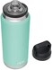 زجاجة YETI Rambler سعة 36 أونصة، معزولة بتفريغ الهواء، مصنوعة من الفولاذ المقاوم للصدأ مع غطاء للشرب السريع، لون رغوة البحر.