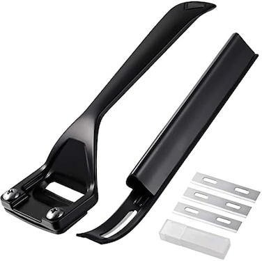Mudder Set of 8, Metal Leather Skiver and Safety Beveler DIY Cutting Tool Kits with 6 Pieces Skiver Blades for Leather Craft DIY and Leather Making.