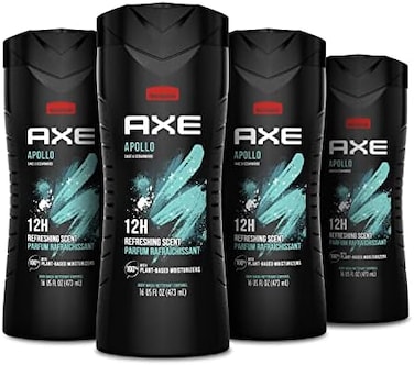 AXE Men's Body Wash for a Clean and Fresh Feel Apollo Dermatologist d Soap, Cedarwood, Sage, 16 Oz, 4 Count.