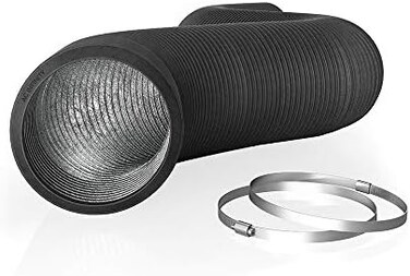 AC Infinity Flexible 12-Inch Aluminum Ducting, Heavy-Duty Four-Layer Protection, 8-Feet Long for Heating Cooling Ventilation and Exhaust.