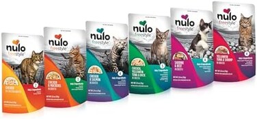 أكياس طعام القطط الرطب Nulo Freestyle CatKitten، طعام قطط ناعم ممتاز وطبيعي بالكامل وخالٍ من الحبوب مع أحماض أمينية لصحة القلب وبروتين عالي المصدر الحيواني.