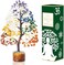Crocon Seven Chakra Gemstone Money Tree Feng Shui Bonsai for Chakra Stone Balancing Reiki Crystal Healing Home Decoration Gifts Good Luck Sculpture Wealth Spiritual Ornaments Figurine Size: 10-1.