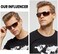 Duco Sunglasses Men Polarized Sunglasses Carbon Fiber Brown Sports Sunglasses For Golfing Fishing Driving UV400 Protection DC8277.